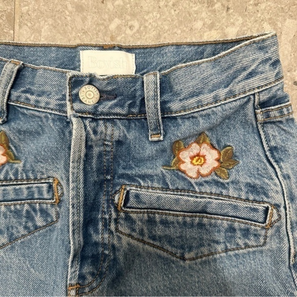 Boyish Embroidered High Rise Billy Fantasia Jeans size 23 - Picture 3 of 11